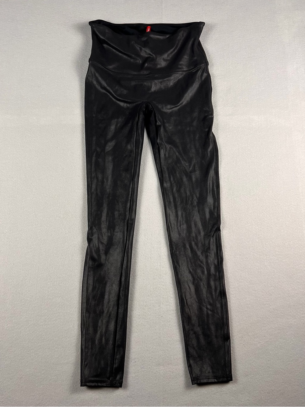 SPANX Black Faux-Leather High-Waist Leggings